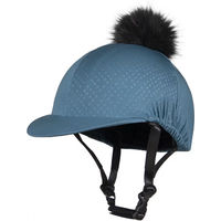 Produktbild von QHP Reithelmüberzug Micah Sommer Polyester Unisex Türkis Blau