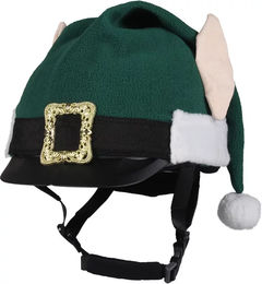 QHP Reithelmüberzug Rentier Noël Schwarz aus Polyester – Bild 1 von 8