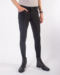 Produktbild von QHP Reithose Fillip Halbbesatz für Herren in Schwarz aus Polyester