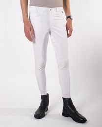 Produktbild von QHP Reithose Fillip Halbbesatz für Herren in Weiß aus Polyester