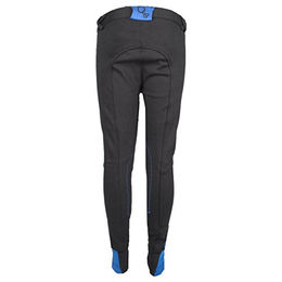 QHP Reithose Junior Kinderreithose mit Stoff-Kniebesatz Marine Größe 128 – Bild 1 von 6