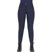 Produktbild von QHP Reithose Lymee Softshell Damen Blau Full Grip Wasserabweisend
