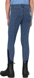 QHP Reithose Rosalynn Junior Kids Denim Blau Baumwolle – Bild 1 von 10