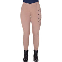 Produktbild von QHP Reithose Summer Focus Damen Mid Grip Sommer Beige Größe 42
