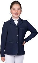 QHP Reitjacke für Mädchen aus Nylon in Blau – Bild 1 von 2