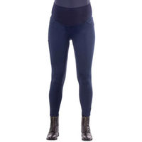 Produktbild von QHP Reitleggings für die Schwangerschaft mit Full Grip in Blau
