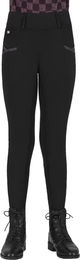 QHP Reitleggings Lize Junior Winter Reithose für Kinder in Schwarz Größe 152 – Bild 1 von 2