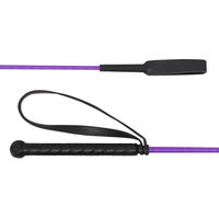Produktbild von QHP Reitpeitsche Bambini Kinder Reitgerte aus Nylon Lila Schwarz 65 cm