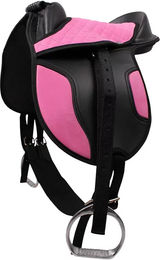 QHP Reitsattel für Shetlandponys in Rosa aus Kunststoff - 1 Stk. – Bild 1 von 2