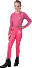 Produktbild von QHP Reitshirt Langarm für Kids in Rosa Größe 140 aus Polyester ganzjährig nutzbar