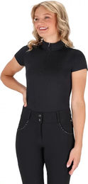 Produktbild von QHP Reitshirt Oakleigh Damen Schwarz Größe 42