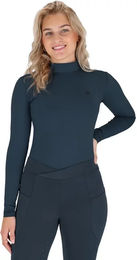 QHP Reitshirt Teddie Damen Winterlangarm Blau Größe 42 – Bild 1 von 4