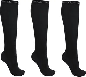 Produktbild von QHP Reitsocken aus Nylon Schwarz Unisex Größe 43/46 3er Pack