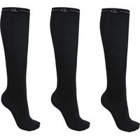 Produktbild von QHP Reitsocken aus Nylon Schwarz Unisex Größe 43/46 3er Pack