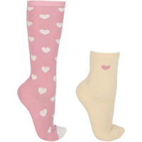 Produktbild von QHP Reitsocken Damen Fluffy Heart Geschenkbox 2er-Pack Größe 39-42