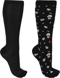 QHP Reitsocken für Damen mit Weihnachtsmuster im 2er-Pack – Bild 1 von 2