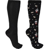 Produktbild von QHP Reitsocken für Damen mit Weihnachtsmuster im 2er-Pack