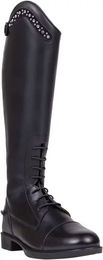 QHP Reitstiefel Jaimy Junior aus Leder für Kinder in Schwarz Größe 33 – Bild 1 von 10