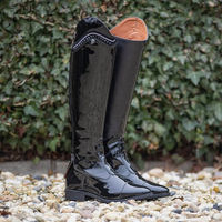 Produktbild von QHP Reitstiefel Lamira Lackleder für Kinder in Schwarz Größe 38