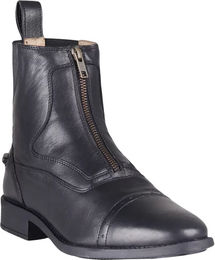 QHP Reitstiefeletten Milaan aus Leder mit Reißverschluss Schwarz Größe 43 – Bild 1 von 6