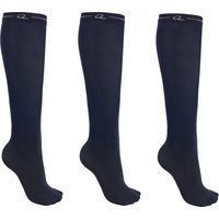 Produktbild von QHP Reitstrümpfe aus Baumwolle Blau Unisex Größe 35/38 3er Pack