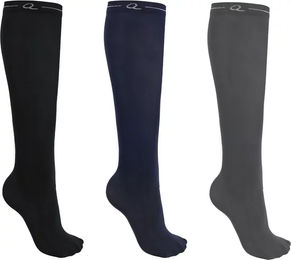 Produktbild von QHP Reitstrümpfe aus Baumwolle Schwarz Unisex Größe 35/38 3er Pack