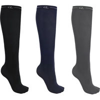 Produktbild von QHP Reitstrümpfe aus Baumwolle Schwarz Unisex Größe 39/42 3er Pack