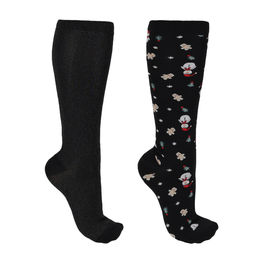Produktbild von QHP Reitstrümpfe X-Mas Winter Schwarz 2er Pack