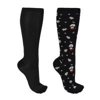 Produktbild von QHP Reitstrümpfe X-Mas Winter Schwarz 2er Pack