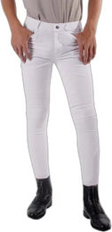 QHP Reitturnierhose Fillip Leg Grip für Kinder in Weiß Größe 158 – Bild 1 von 2