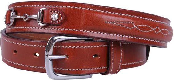 QHP Ricki Gürtel aus Leder für Damen und Herren Größe 75 – Bild 1 von 3