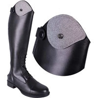 Produktbild von QHP Romy Glitter Austauschbare Reitstiefel Tops aus Kunststoff Unisex Silber Schwarz Größe 35/37