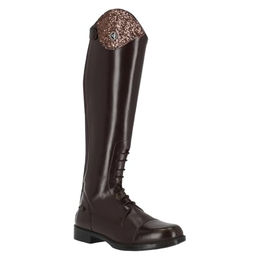 QHP Romy Junior Leder Reitstiefel für Kinder Braun Größe 40 – Bild 1 von 9