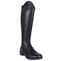 Produktbild von QHP Romy Junior Leder-Reitstiefel für Kinder Schwarz Größe 40