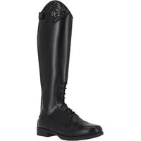 Produktbild von QHP Romy Reitstiefel aus Leder für Kinder in Schwarz breit geschnitten