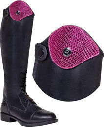 Produktbild von QHP Romy Snake Reitstiefel Sommer Stoff Unisex in Rosa oder Schwarz
