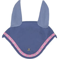 Produktbild von QHP Rosalynn Fliegenhaube und Ohrenhaube für Ponys in Blau aus Polyester