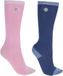 Produktbild von QHP Rosalynn Reitsocken für Kinder in Rosa Größe 27/30 (2 Paar)