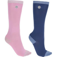 Produktbild von QHP Rosalynn Reitsocken Unisex Rosa Größe 35/38 2er Pack
