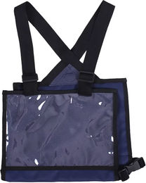 QHP Rückennummernhalter Q-Cross Line mit Schulterbändern für vorne und hinten Navy Blau – Bild 1 von 2