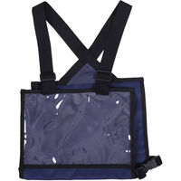 Produktbild von QHP Rückennummernhalter Q-Cross Line mit Schulterbändern für vorne und hinten Navy Blau