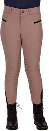 QHP Rylee Reithose für Mädchen Junior Halbbesatz Beige Größe 152 – Bild 1 von 2