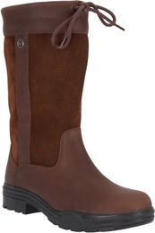 Produktbild von QHP Rylin Regenstiefel aus Leder wasserdicht Braun Unisex Winter