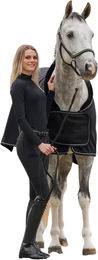 Produktbild von QHP Salerno Fleecedecke für Pferde aus Polyester in Schwarz