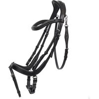 Produktbild von QHP Salerno Trense aus Leder für Pferde in Schwarz für Vollblut