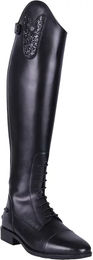 QHP Sasha Reitstiefel aus Leder für Damen in Schwarz Größe L breit – Bild 1 von 3
