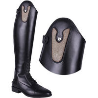 Produktbild von QHP Sasha Sparkle austauschbares Schaftoberteil für Reitstiefel aus Leder mit Klettverschluss Sparkle Kakao