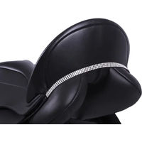 Produktbild von QHP Sattel Jewel Sattelschmuck mit Strass in Silber und Schwarz für Warmblut und Vollblut