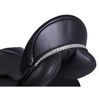 Produktbild von QHP Sattel Jewel Sattelschmuck Shakira mit Strass in Schwarz und Silber für Ponys