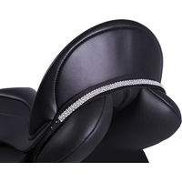 Produktbild von QHP Sattel Jewel Sattelschmuck Verbena mit Strass für Warmblut in Schwarz und Silber aus Kunstleder
